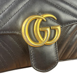 Gucci Black Leather Marmont Shoulder Bag