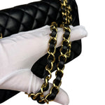 Chanel Black Quilted Leather Classic Medium Double Flap Bag 2014