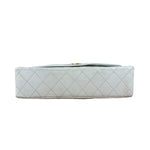Chanel CC White Quilted Double Flap Bag 1988