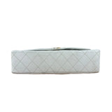 Chanel CC White Quilted Double Flap Bag 1988