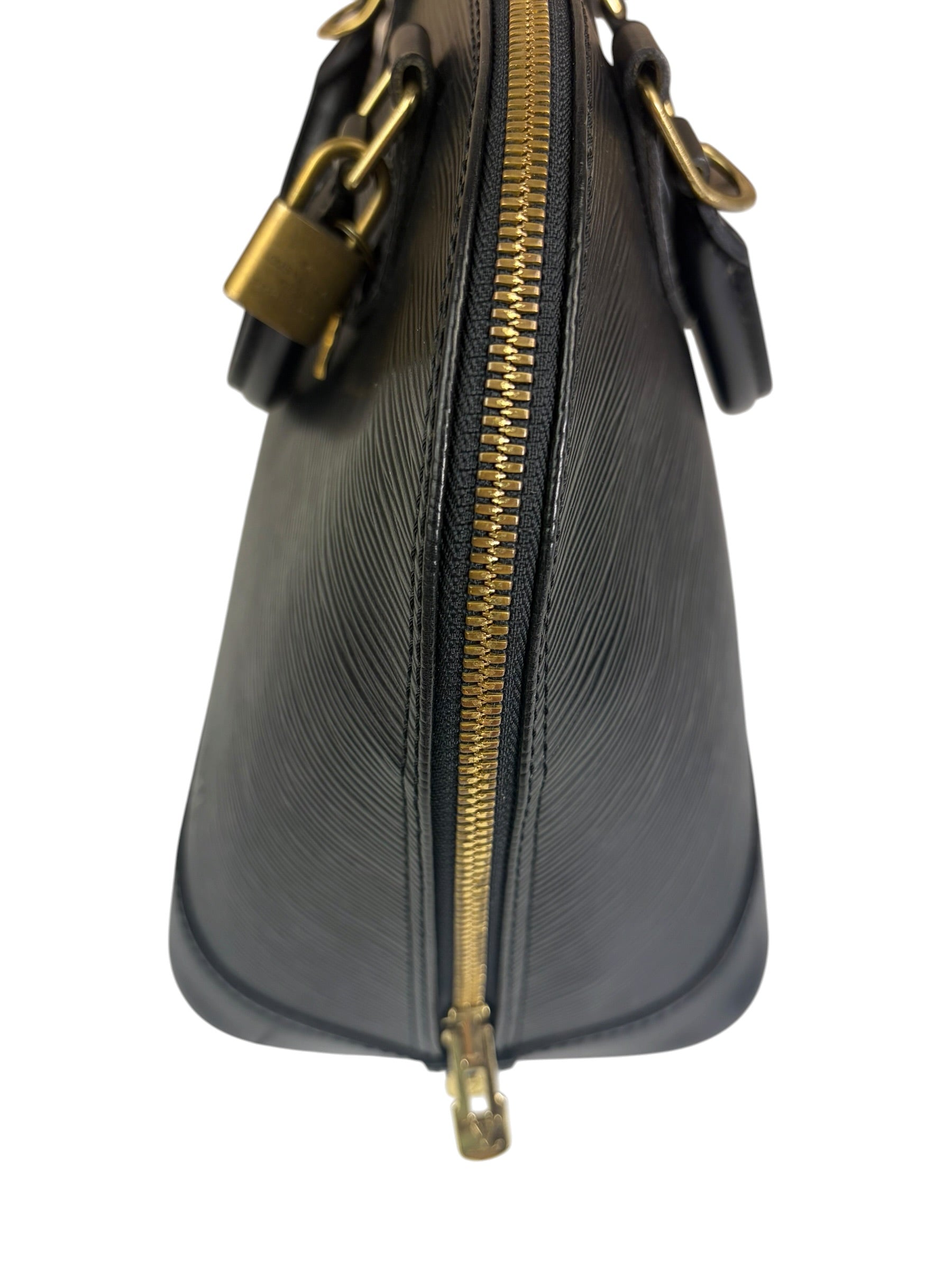 Louis Vuitton Black Epi Leather Alma Handbag PM