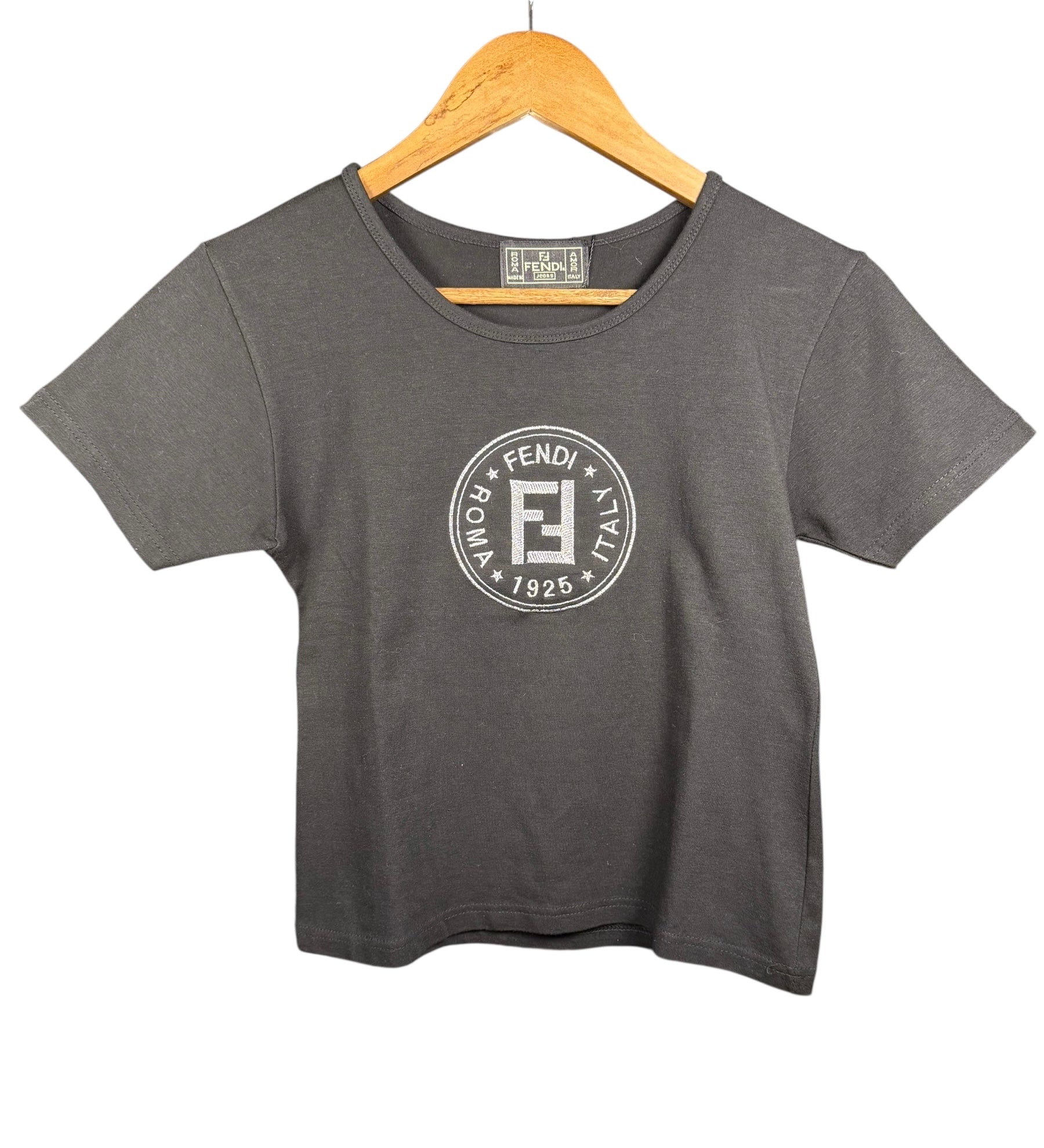 Fendi Embroidered Logo Top