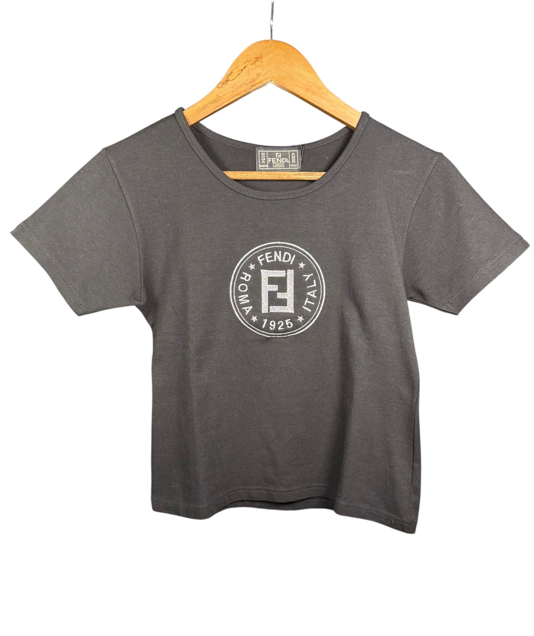 Fendi Embroidered Logo Top