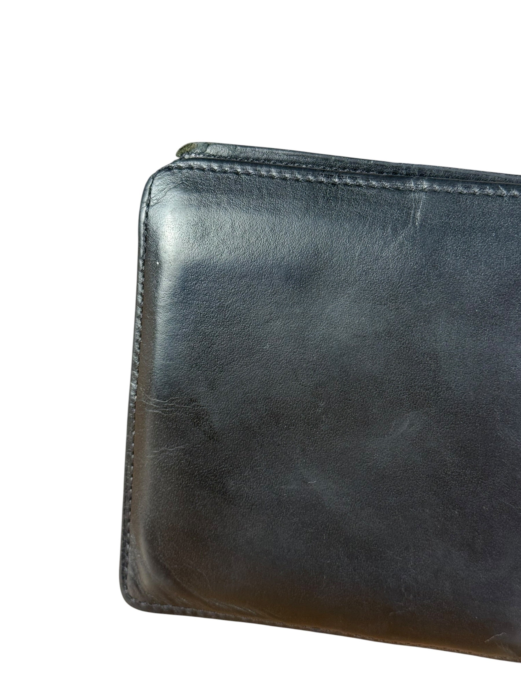 Louis Vuitton Black Leather Bi-Fold Wallet