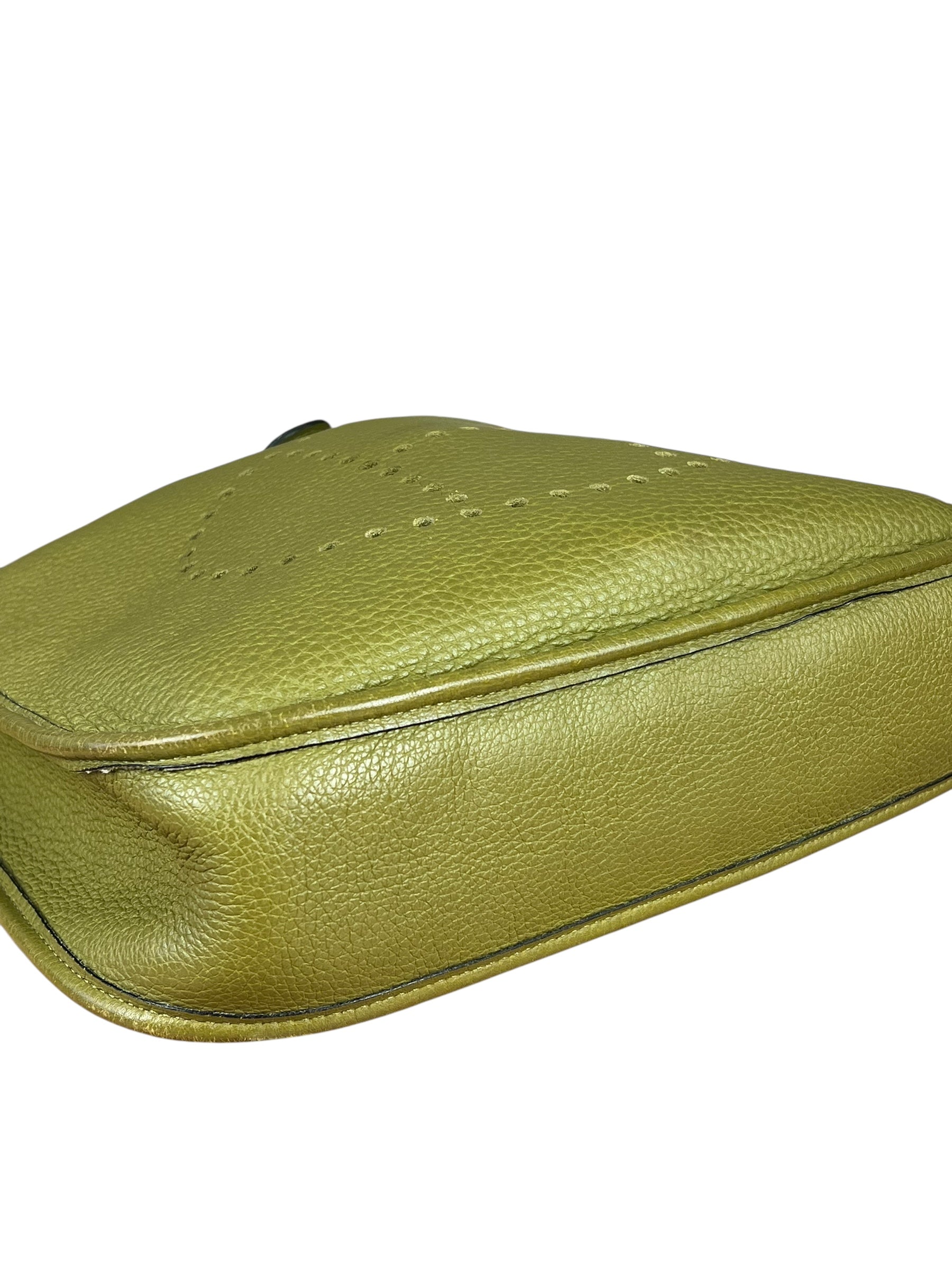 Hermes Taurillon Clemence Evelyne Green
