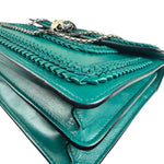Bvlgari Green Leather Serpenti Forever Shoulder Bag