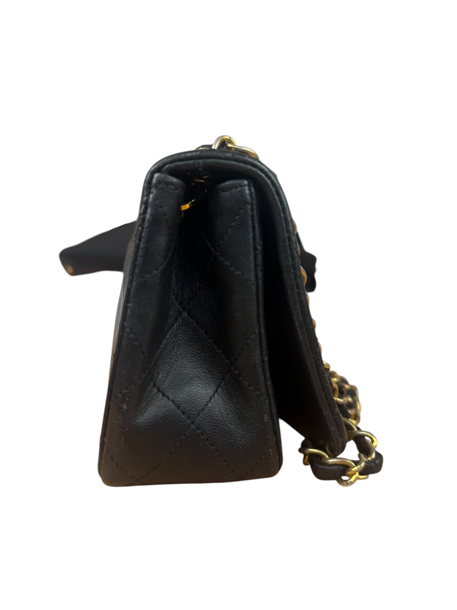 Chanel Black Quilted Leather Mini Flap Bag  2011
