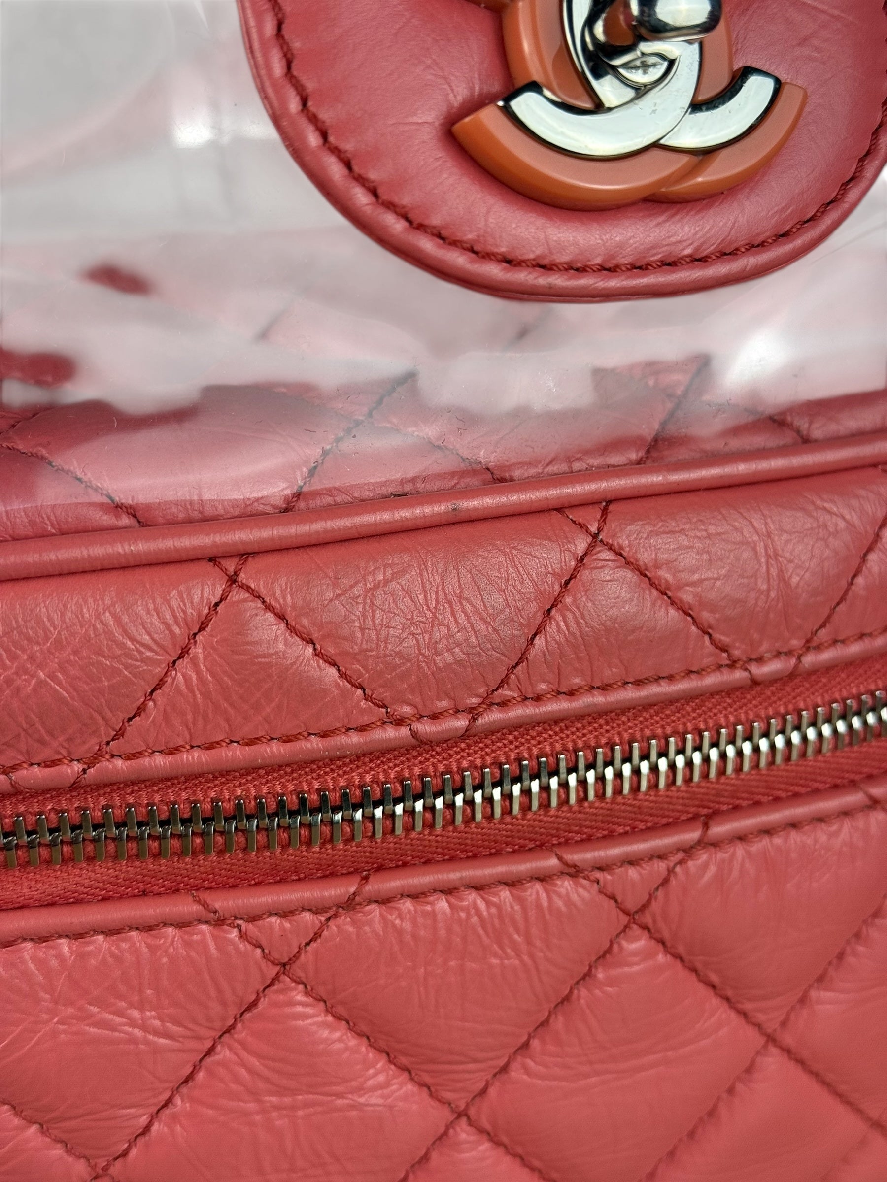 Chanel 2018 Pink Quilted PVC Vanity Zip Backpack