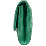 Chanel Green Quilted Patent Leather Flap Bag 2012