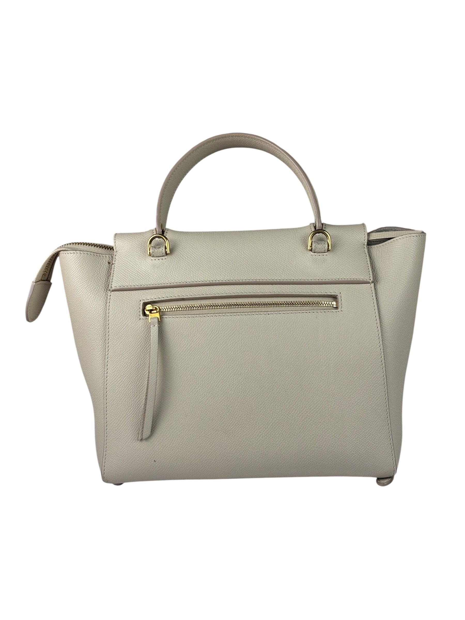 Celine Cream Calfskin Belt Nano Two-Way Bag