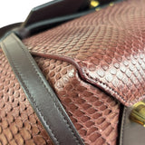 Celine Maroon Python Embossed Trapeze Bag