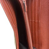 Gucci Vintage Burgundy Leather Trim GG Canvas Continental Wallet