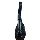 Prada Black Tessuto Nylon Leather Trim Hobo Bag