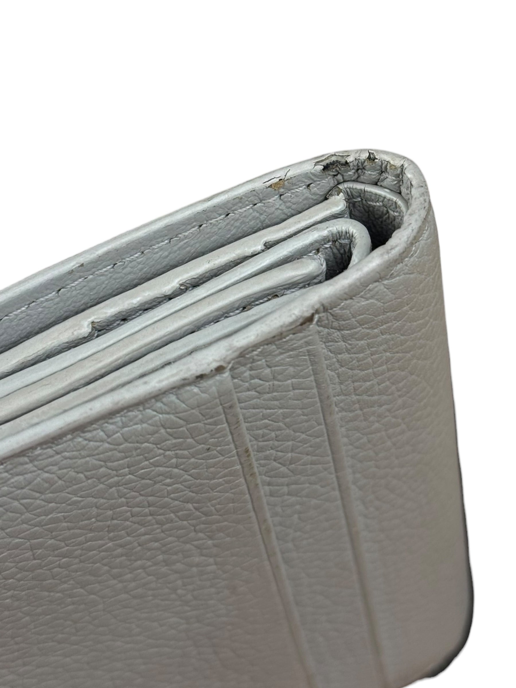 Balenciaga Grey Leather Compact Cardholder