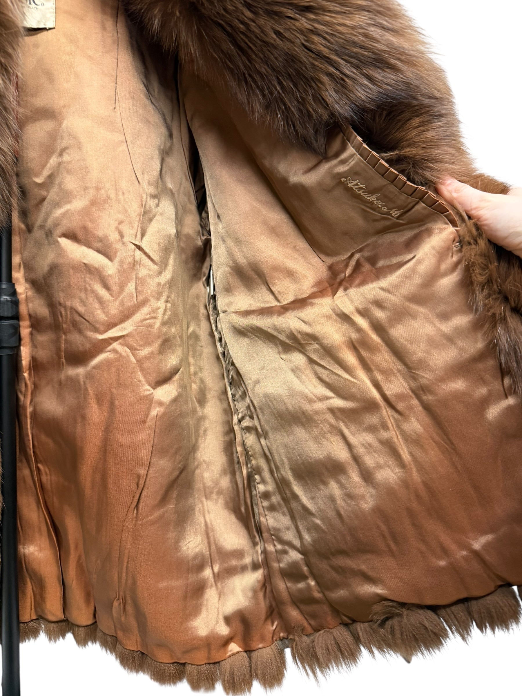 Malvoisie Vintage Brown Fur Coat