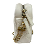 Chanel White Quilted Lambskin My Perfect Camera Bag Early 2020's