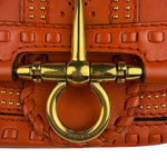 Gucci Orange Leather Snaffle Shoulder Bag