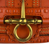 Gucci Orange Leather Snaffle Shoulder Bag
