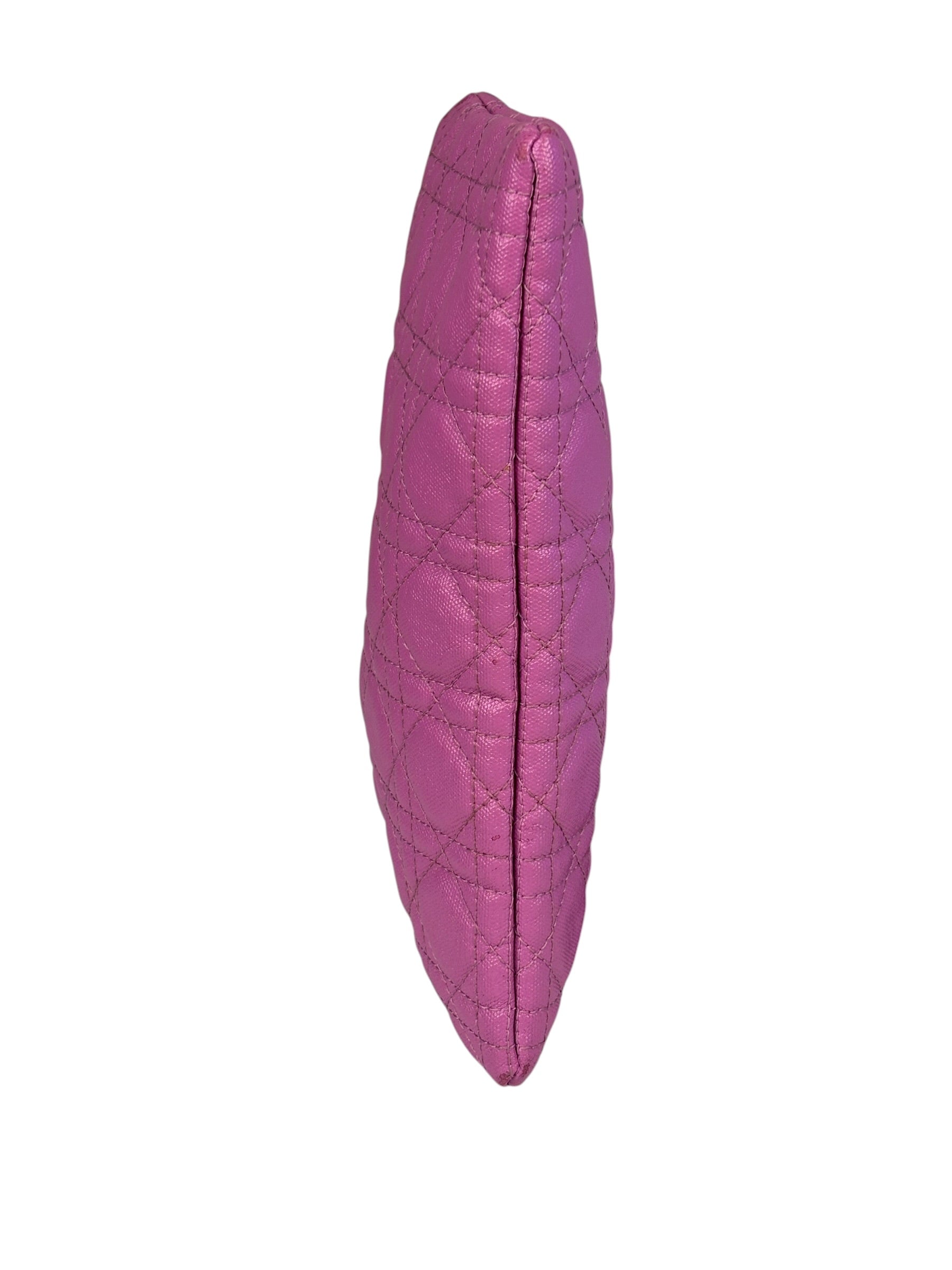 Christian Dior Fuchsia Leather  Flat Pouch