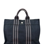 Hermes Black Fourre Tout Canvas Tote