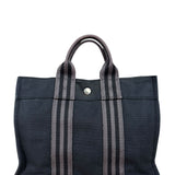 Hermes Black Fourre Tout Canvas Tote