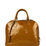 Louis Vuitton Vintage Monogram Vernis Alma MM Handbag Orange