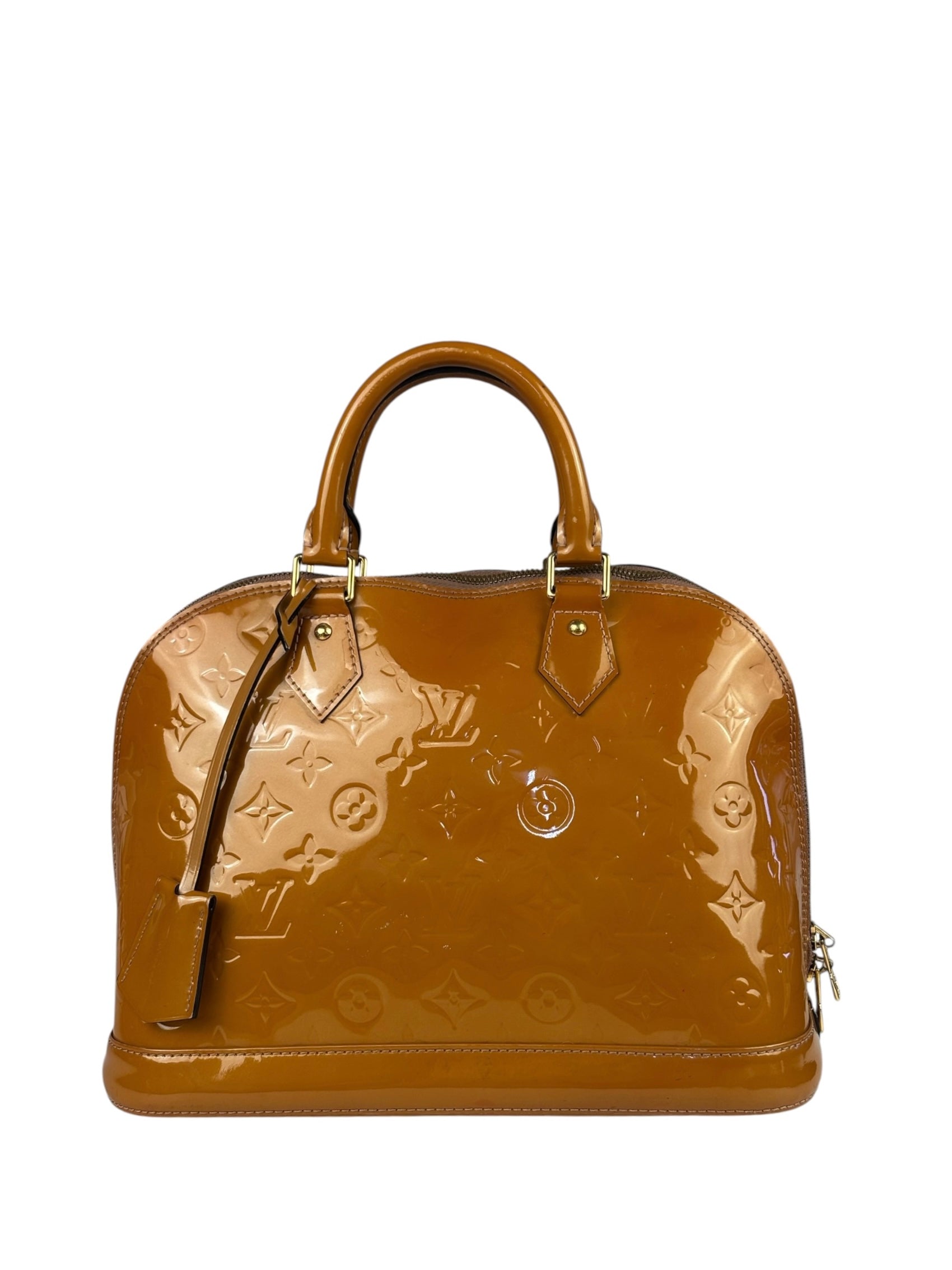 Louis Vuitton Vintage Monogram Vernis Alma MM Handbag Orange