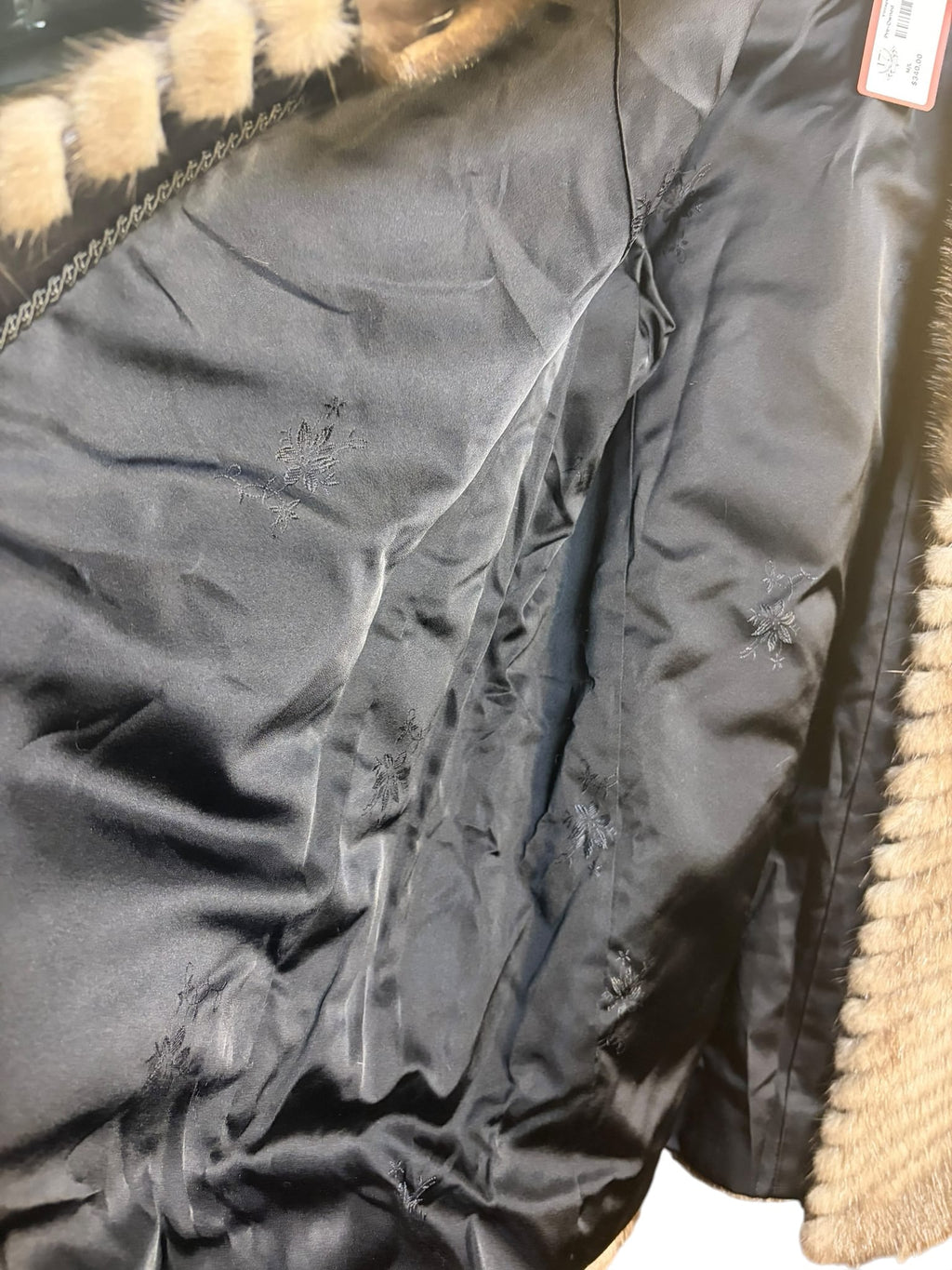 Vintage Emba Chevron Iris Mink Fur Coat