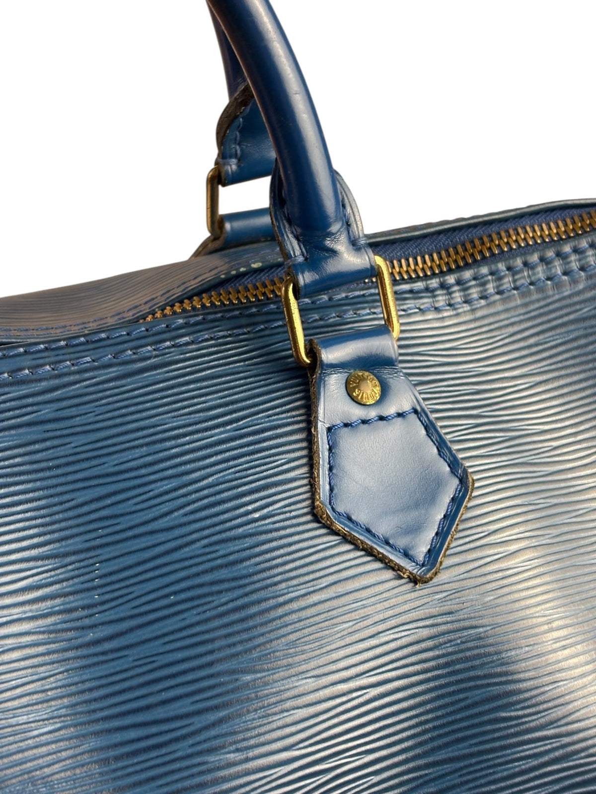 Louis Vuitton Blue Epi Speedy 40