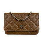 Chanel Brown Quilted Leather Wallet on Chain Shoulder Bag 2026