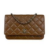 Chanel Brown Quilted Leather Wallet on Chain Shoulder Bag 2026