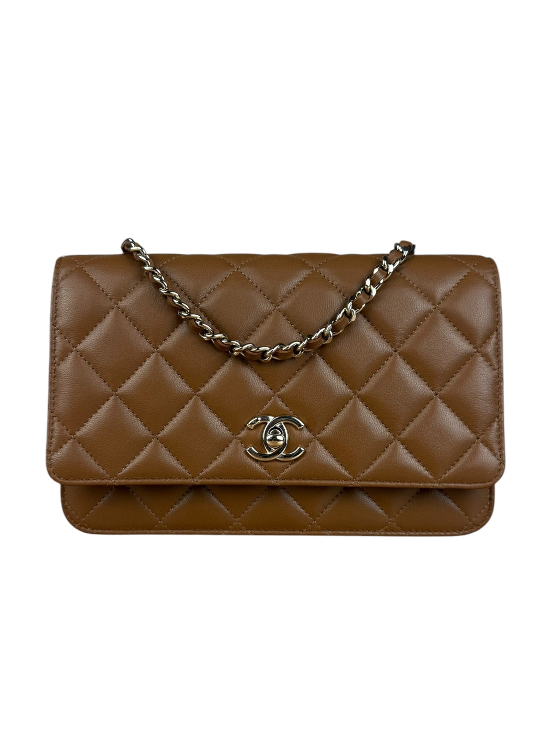Chanel Brown Quilted Leather Wallet on Chain Shoulder Bag 2026