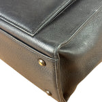 Chanel Vintage Black Calfskin Front Pocket Tote 1997