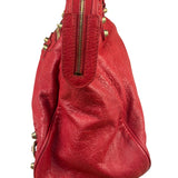 Balenciaga Red Calfskin Rouge Le City Bag