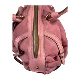 Salvatore Ferragamo Pink Nylon/Leather Bowler Bag