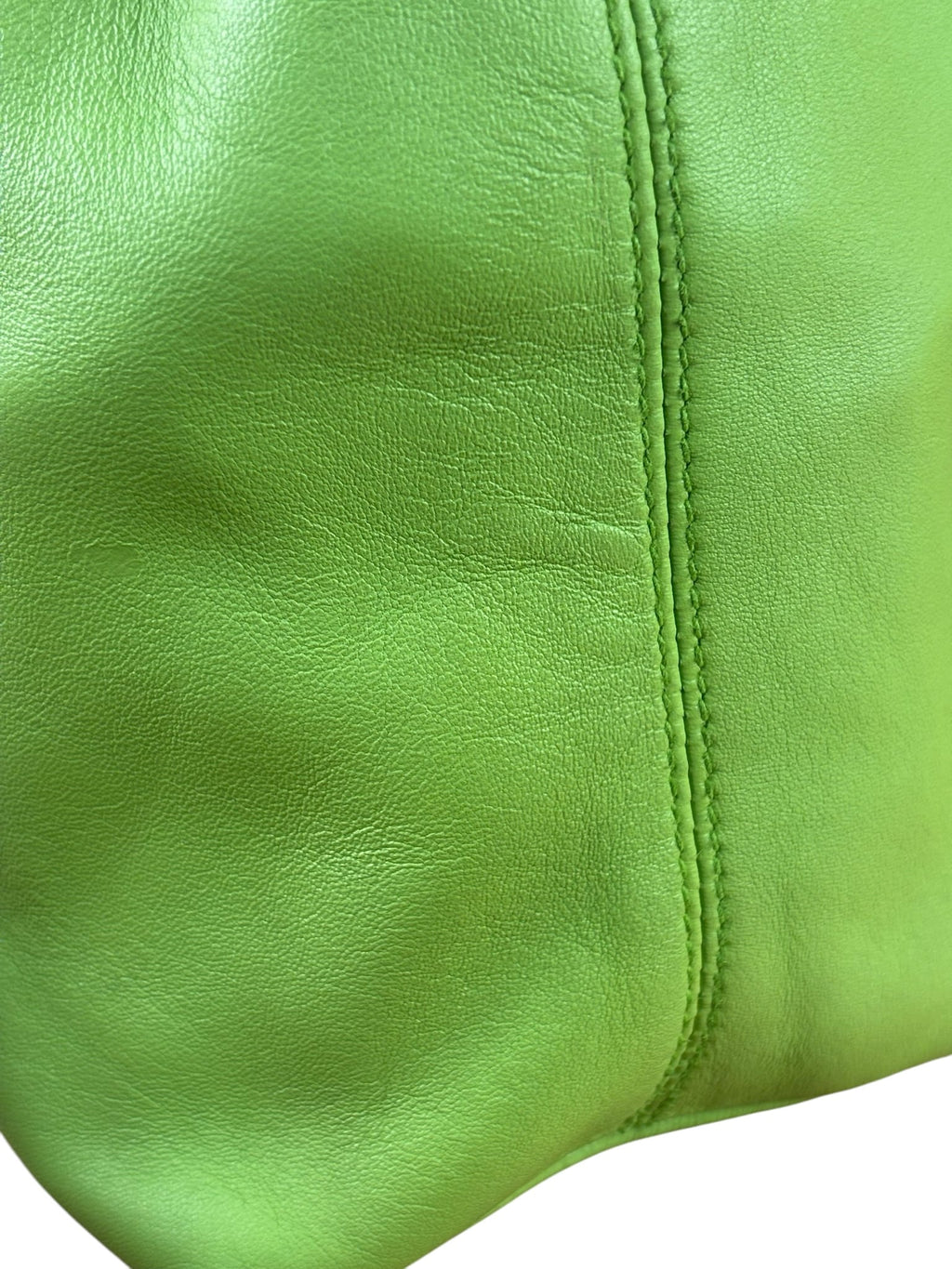 Celine Bright Green Leather Small Bucket Bag