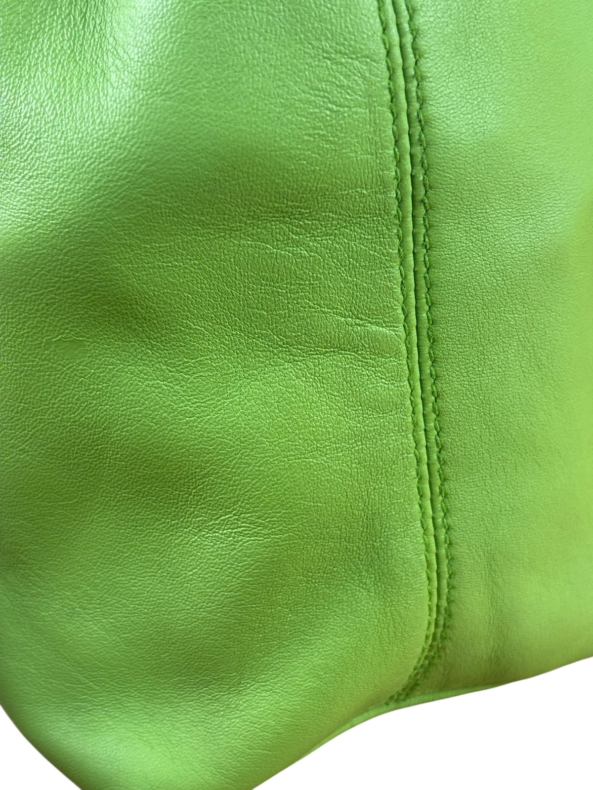 Celine Bright Green Leather Small Bucket Bag