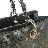 Chanel Black Caviar Quilted Large Shopping Tote 2012