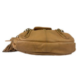 Chloe Orange Beige Calfskin See By Chloe Cherry Drawstring Saddle Crossbody Bag