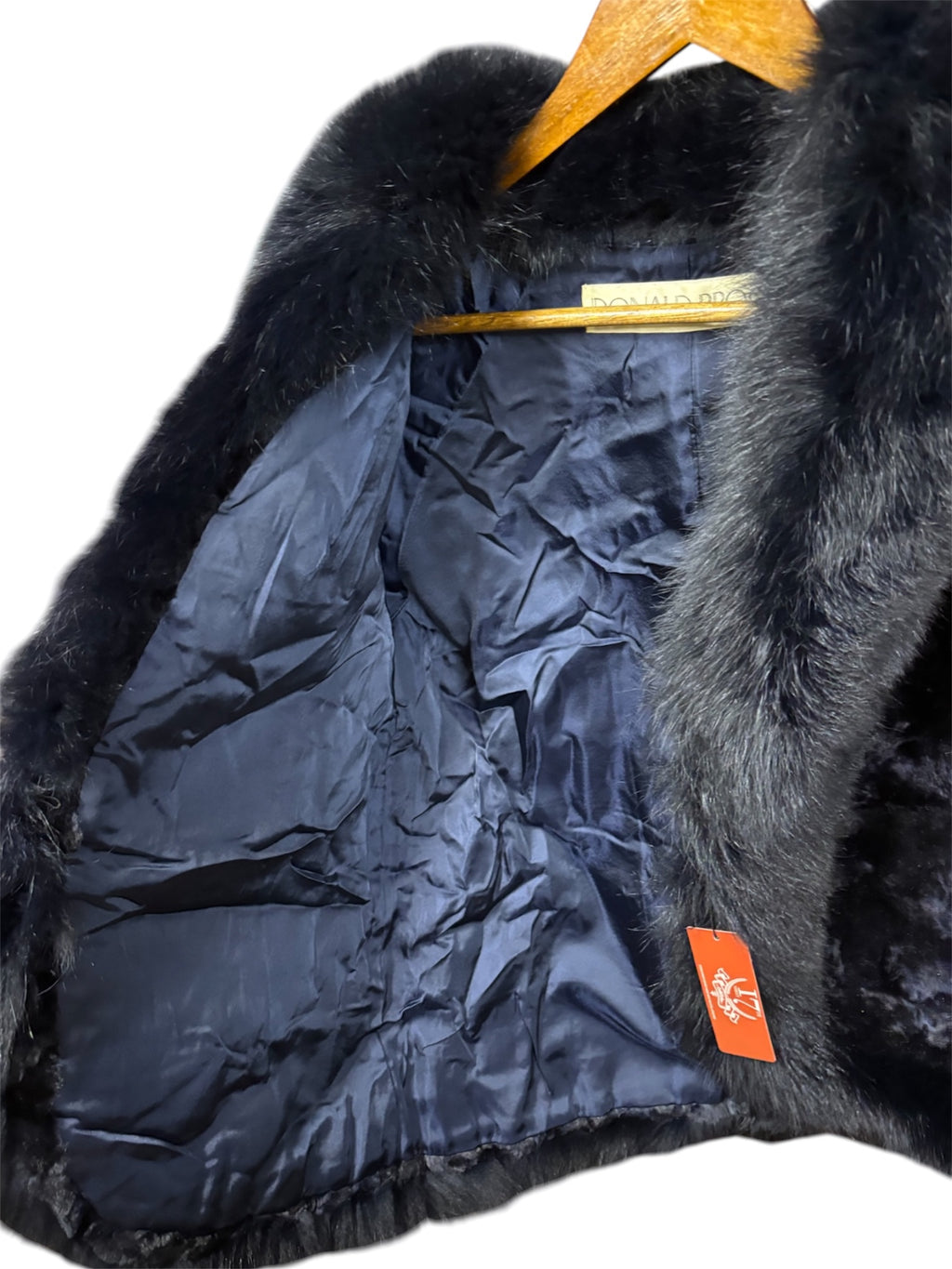 Vintage Donald Brooks Navy Ranched Fox/ Fox Fur Coat