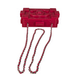 Chanel Rare Pink Plexi Brick Lego Clutch/Shoulder Bag 2014