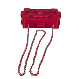 Chanel Rare Pink Plexi Brick Lego Clutch/Shoulder Bag 2014
