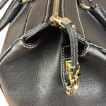 Salvatore Ferragamo Vintage Black Pebbled Leather Tote Bag