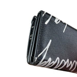 Balenciaga Black Papier Graffiti Trifold Wallet
