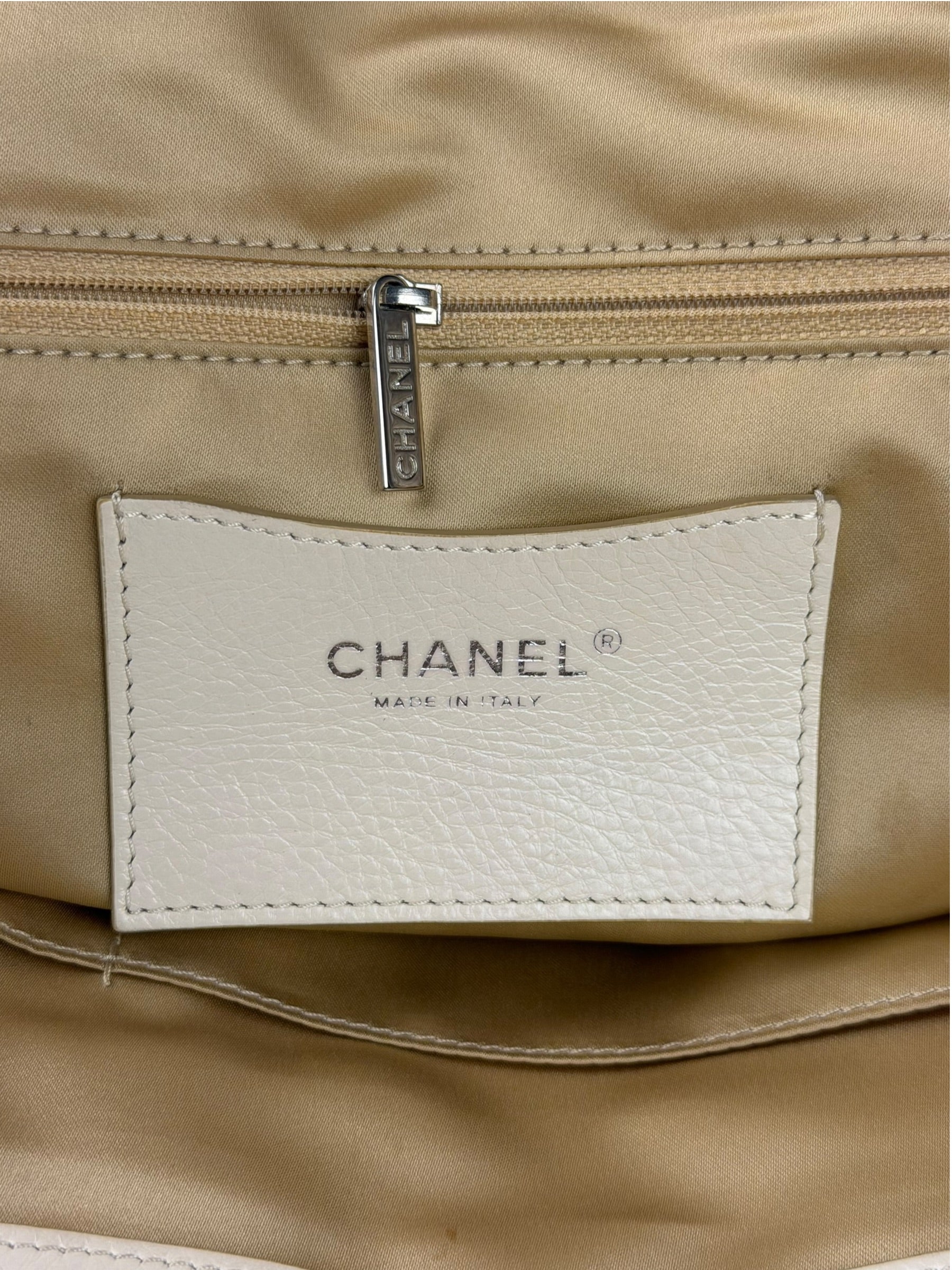 Chanel Beige Quilted Leather Tote 2009