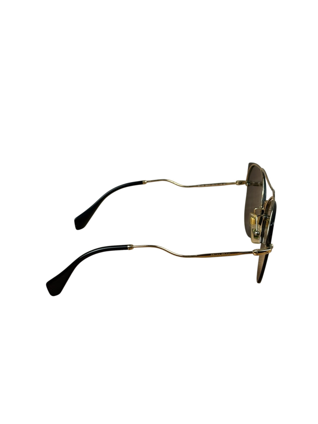Miu Miu SMU526 Rimless Geometric Aviator-Style Sunglasses