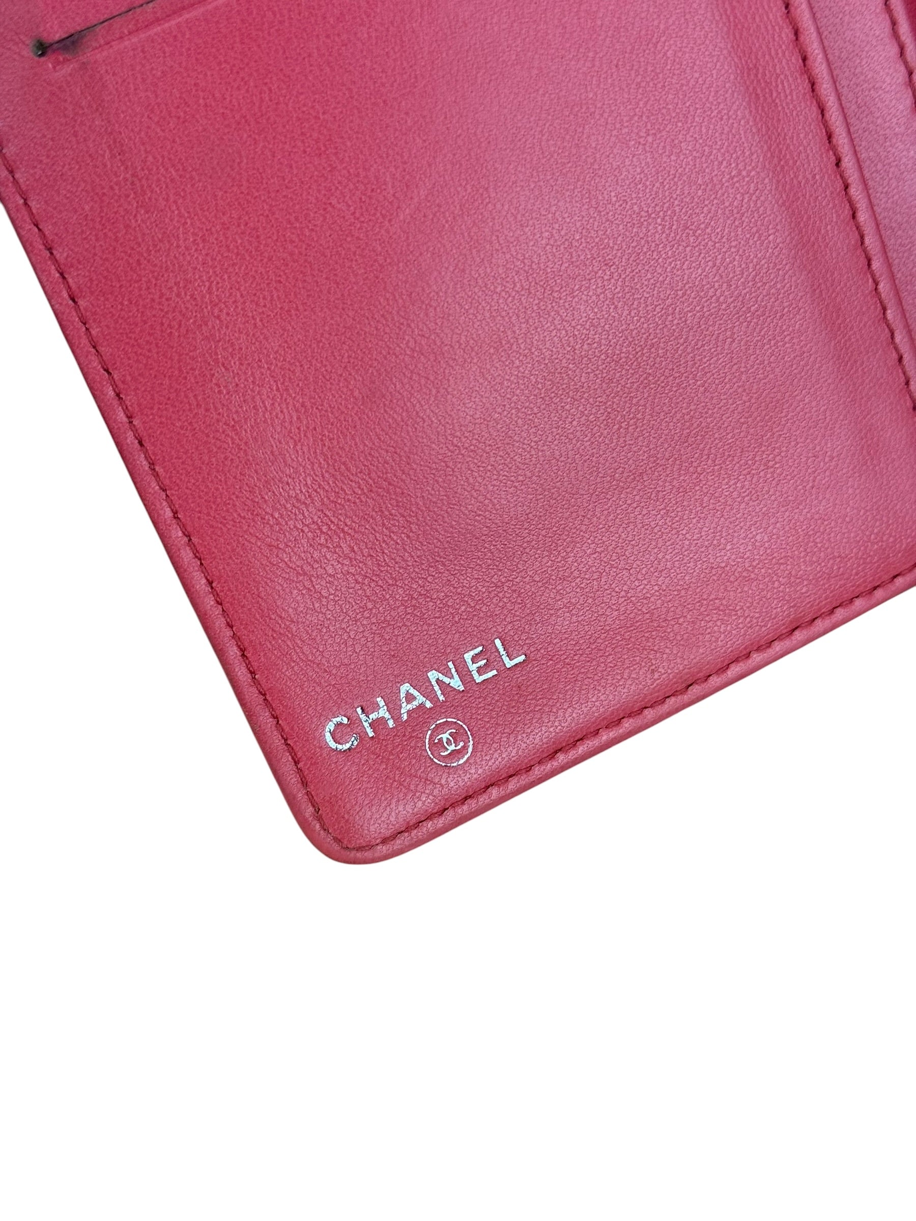 Chanel Pink Quilted Leather Lucky Symbols Long Wallet 2004