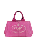 Prada Vintage Pink M Canapa Tote