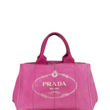 Prada Vintage Pink M Canapa Tote