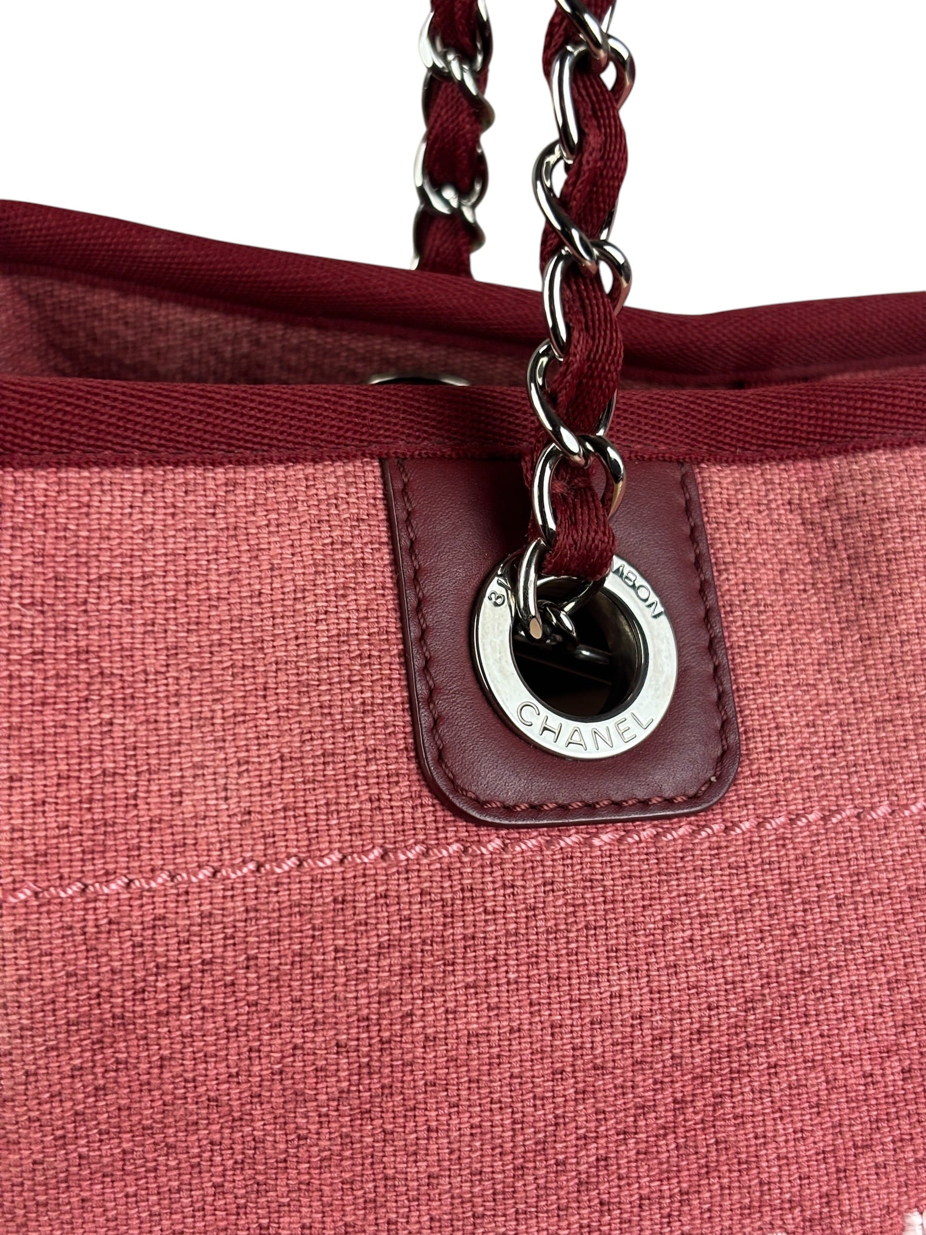 Chanel Coral Pink Medium Deauville Shopping Tote Bag 2014